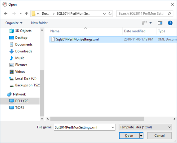 Screen shot of file browser